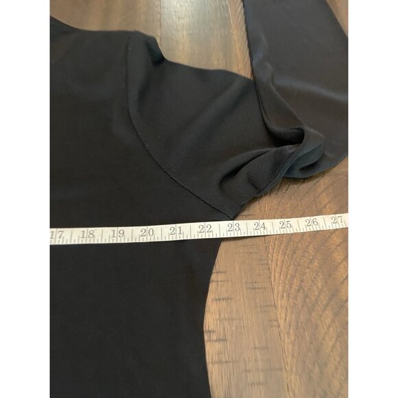 Misook Black Slinky Knit Cardigan Size Large Career Office Capsule Wardrobe - Picture 4 of 7